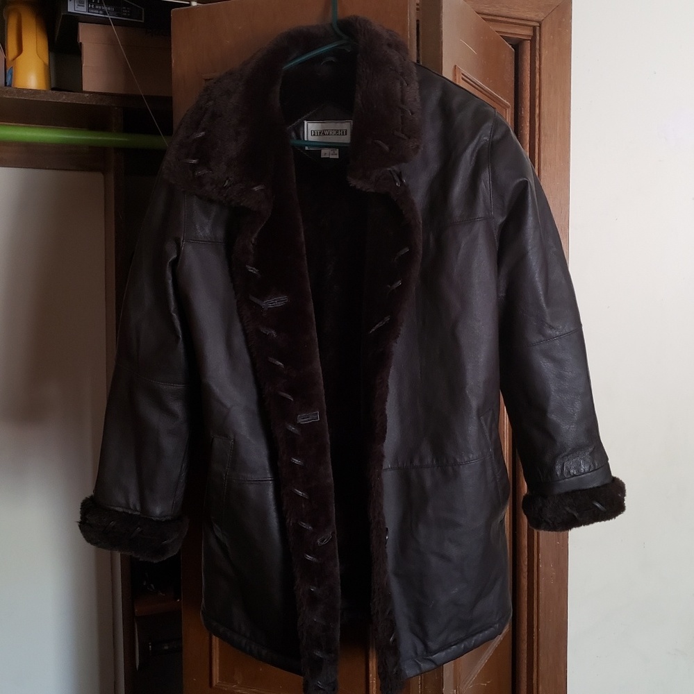 Leather coat